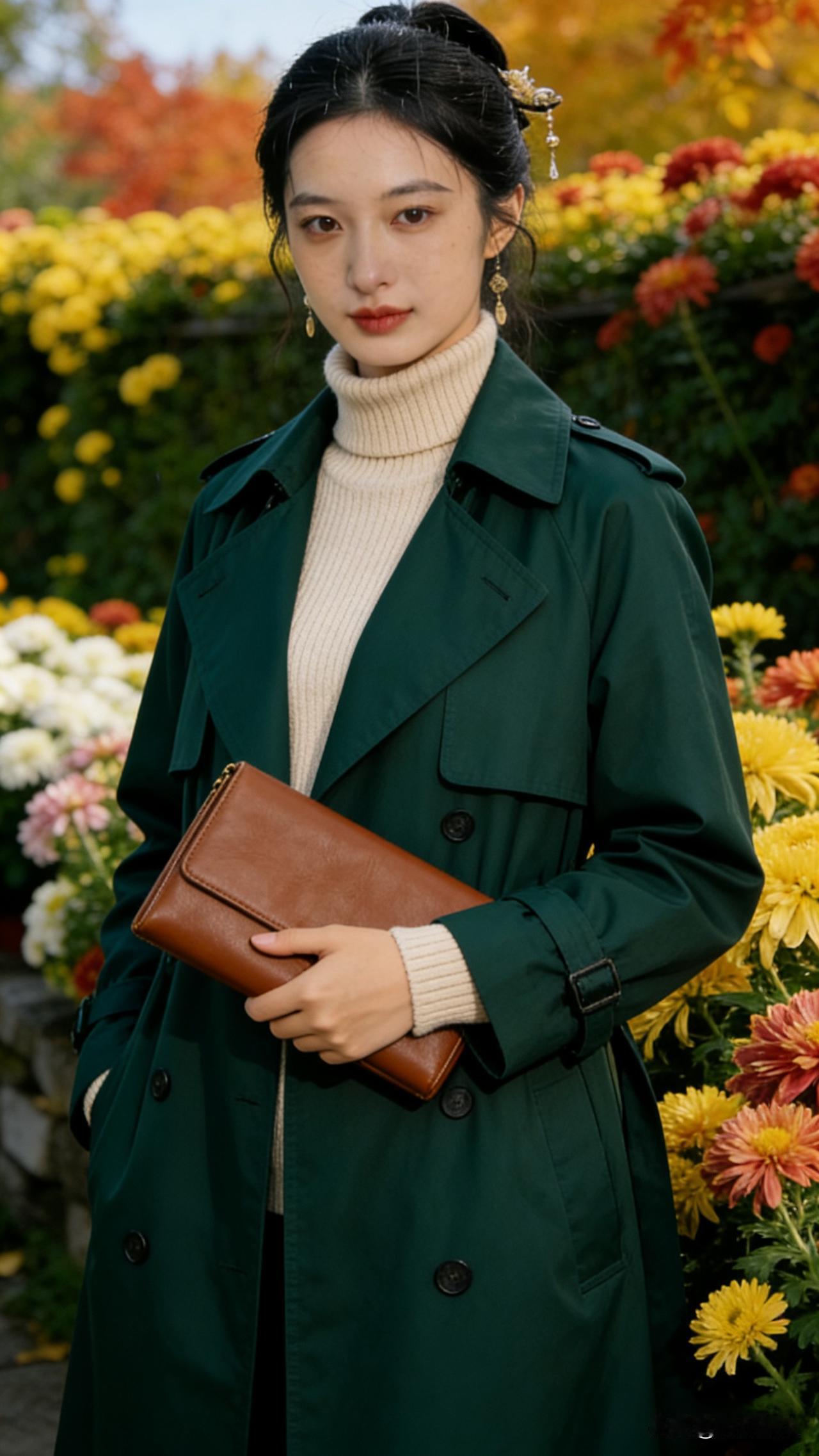 盯着篱边傲霜的秋菊望了半晌，茶盏凝凉了也没想出下句——
上联：秋霜润菊菊含香
下