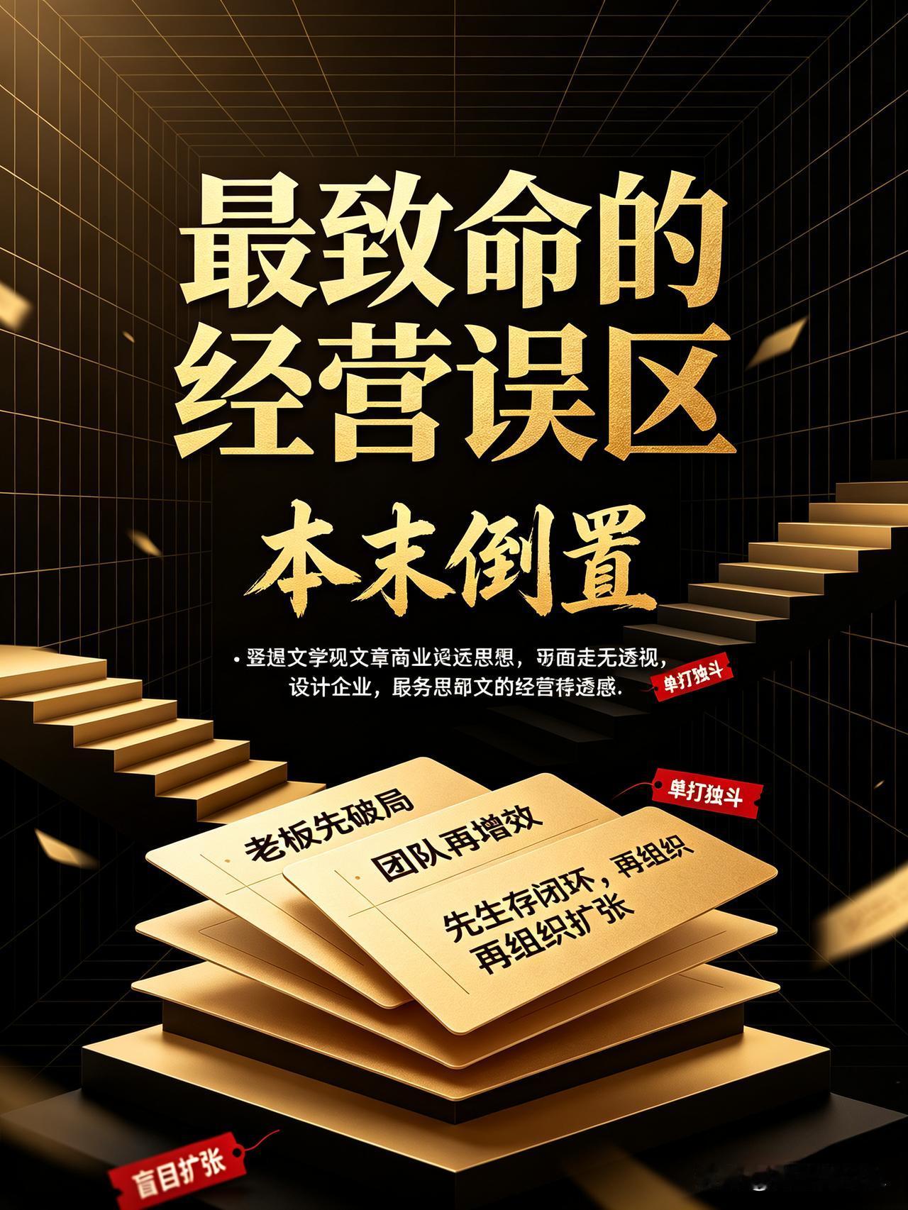 最致命的经营误区：90%中小企业倒闭，都源于本末倒置
 
中小企业的生死，从来不