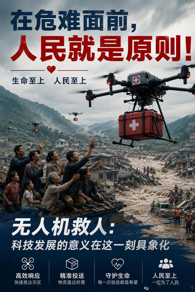 在危难面前，人民就是原则！无人机救人：科技发展的意义在这一刻具象化，广西加油！原