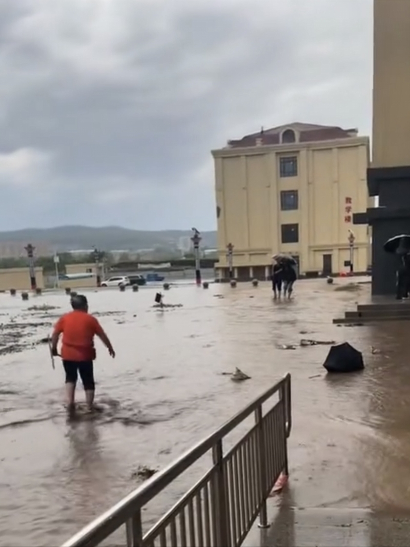 #牡丹江大学回应内涝无伤亡# 【牡丹江大学回应强降雨致内涝：已连夜排水清淤，无人