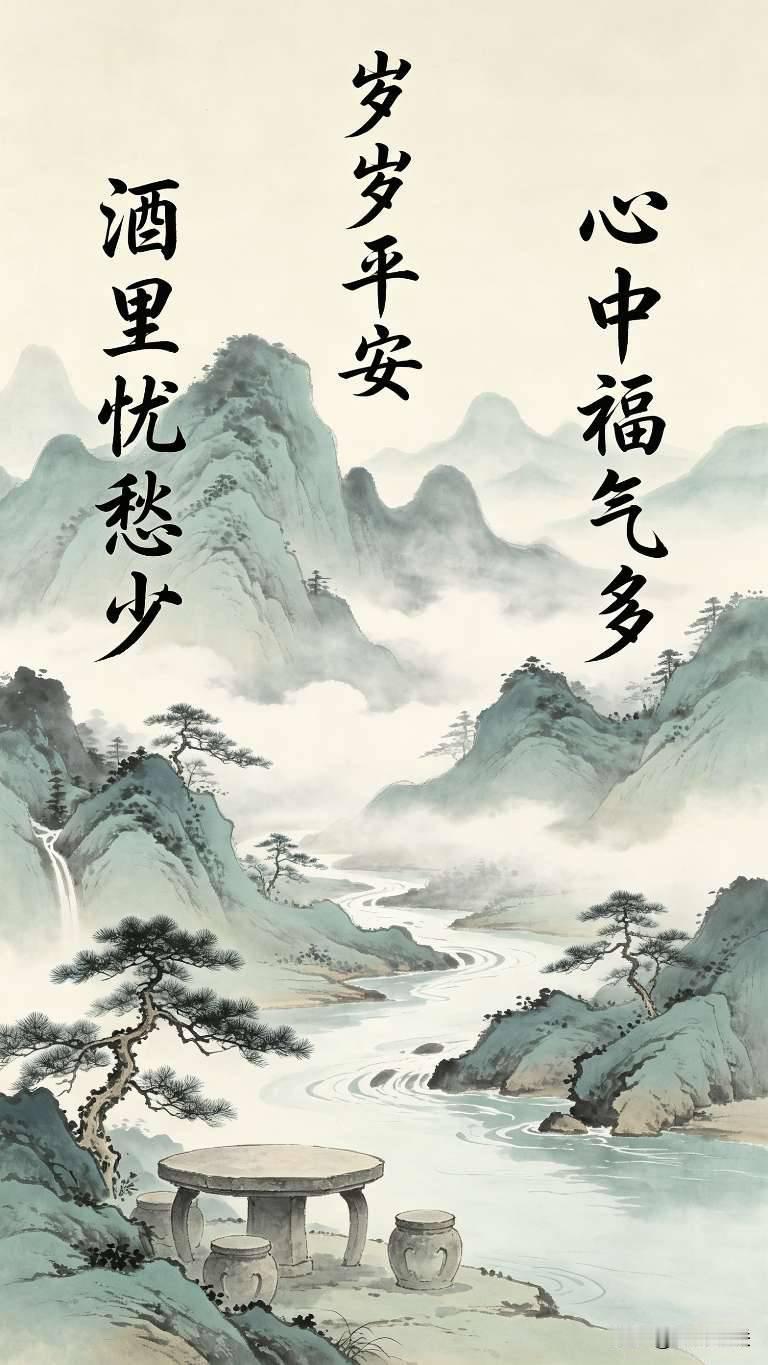 人生看淡万事轻，平安喜乐伴一生
日子平淡，皆是温柔，岁月静好，岁岁安康
 
上联