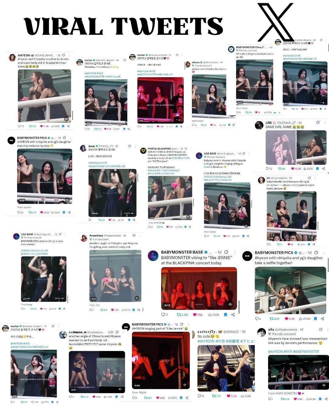 参加了BLACKPINK的演唱会Ahyeon在很多帖子中迅速走红，获得了数千个点