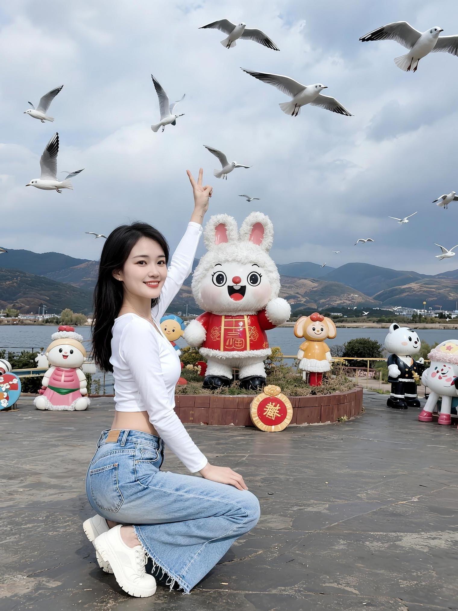 海鸥下留影  今日分享 穿搭牛仔裤穿搭