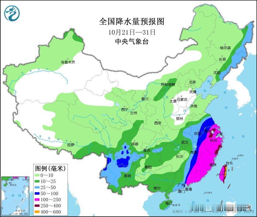 根据中央气象台预报未来十天我国西南地区阴雨持续，东南沿海强风雨来袭，全国大部气温