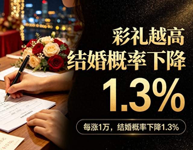 彩礼每涨1万，结婚率下跌1.3%：毁掉年轻人婚事的，从来不是穷