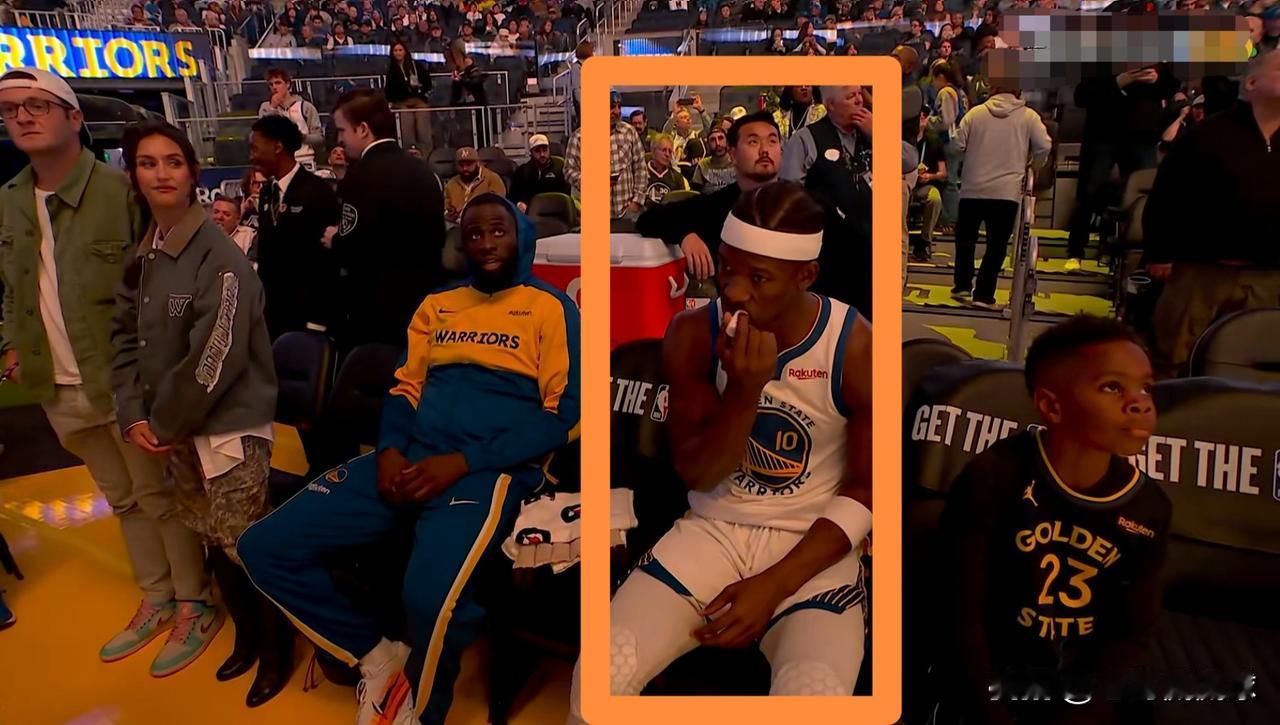 在今天勇士主场迎战雷霆的赛前，发生了特别有意思的一幕。在比赛开始之前，转播镜头给