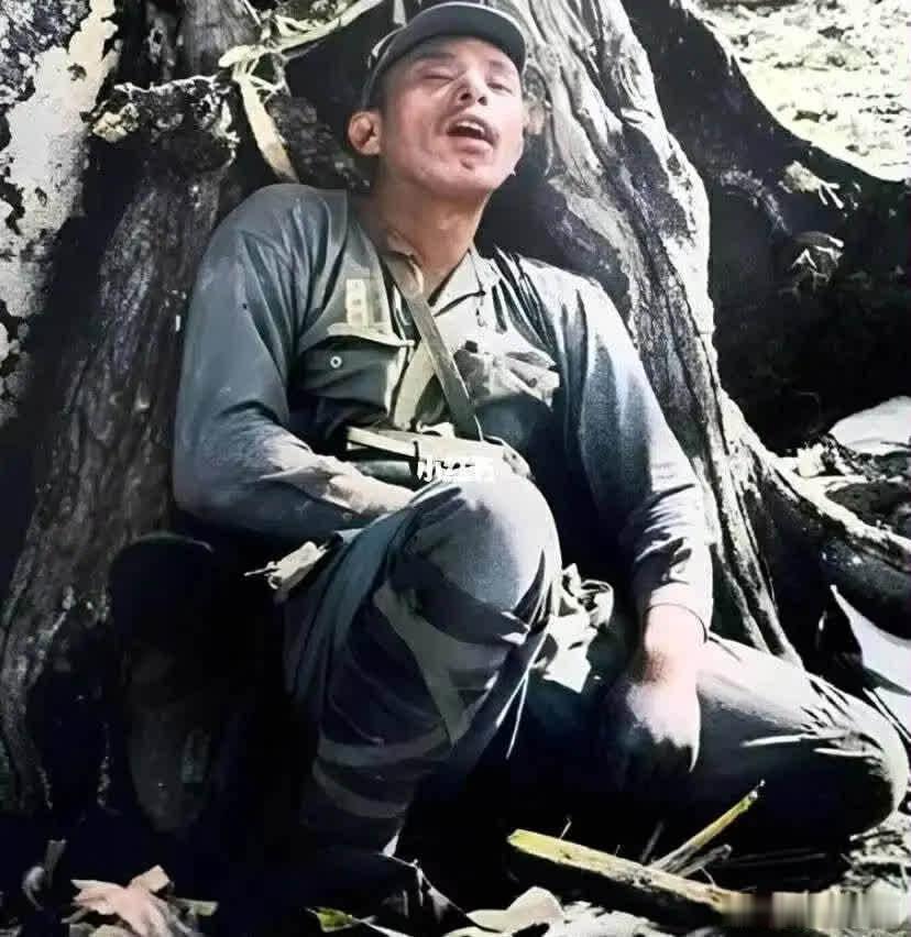 1944年在塞班岛，一名被美军击毙的日本兵。日本在太平洋各岛上的顽强抵抗，给美国