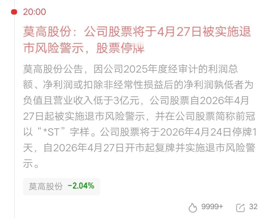 天雷滚滚呀，盘后四家公司发布利空消息，而且是核弹级利空呀。共涉及18万股东，账户