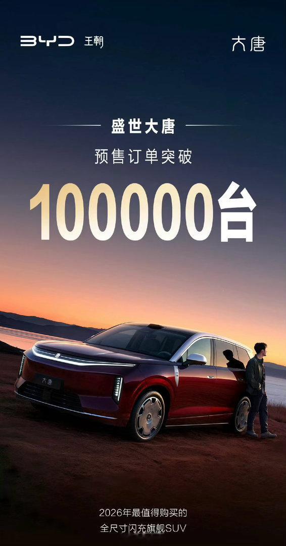这也太猛了吧比亚迪大唐预售订单突破10万台！！ 