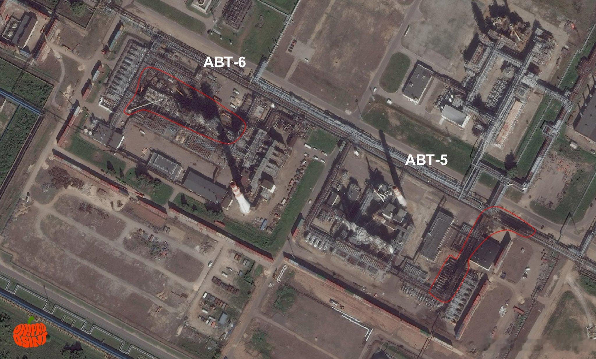 8月26日，乌军攻击机打击后，卫星图像显示LUKOIL-Nizhegorodne
