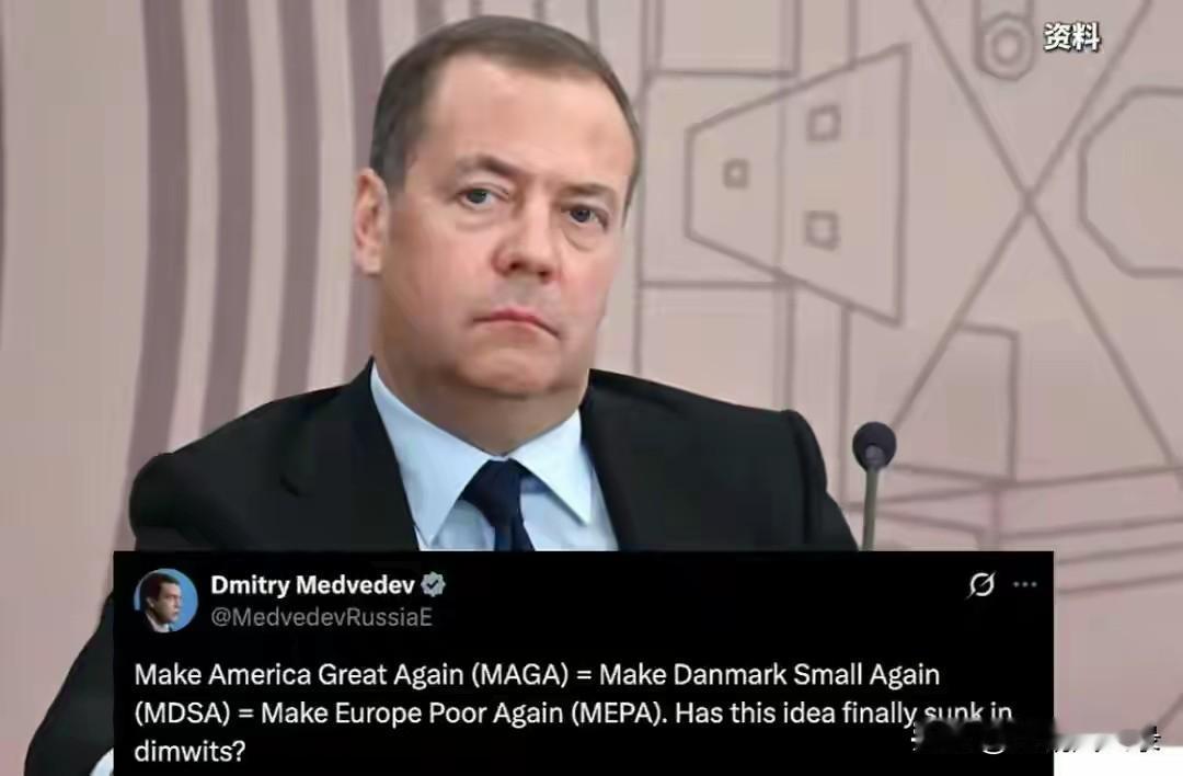梅德韦杰夫对特朗普“MAGA”的讽刺得到网友一致称赞
1月19号，环球时报报道，