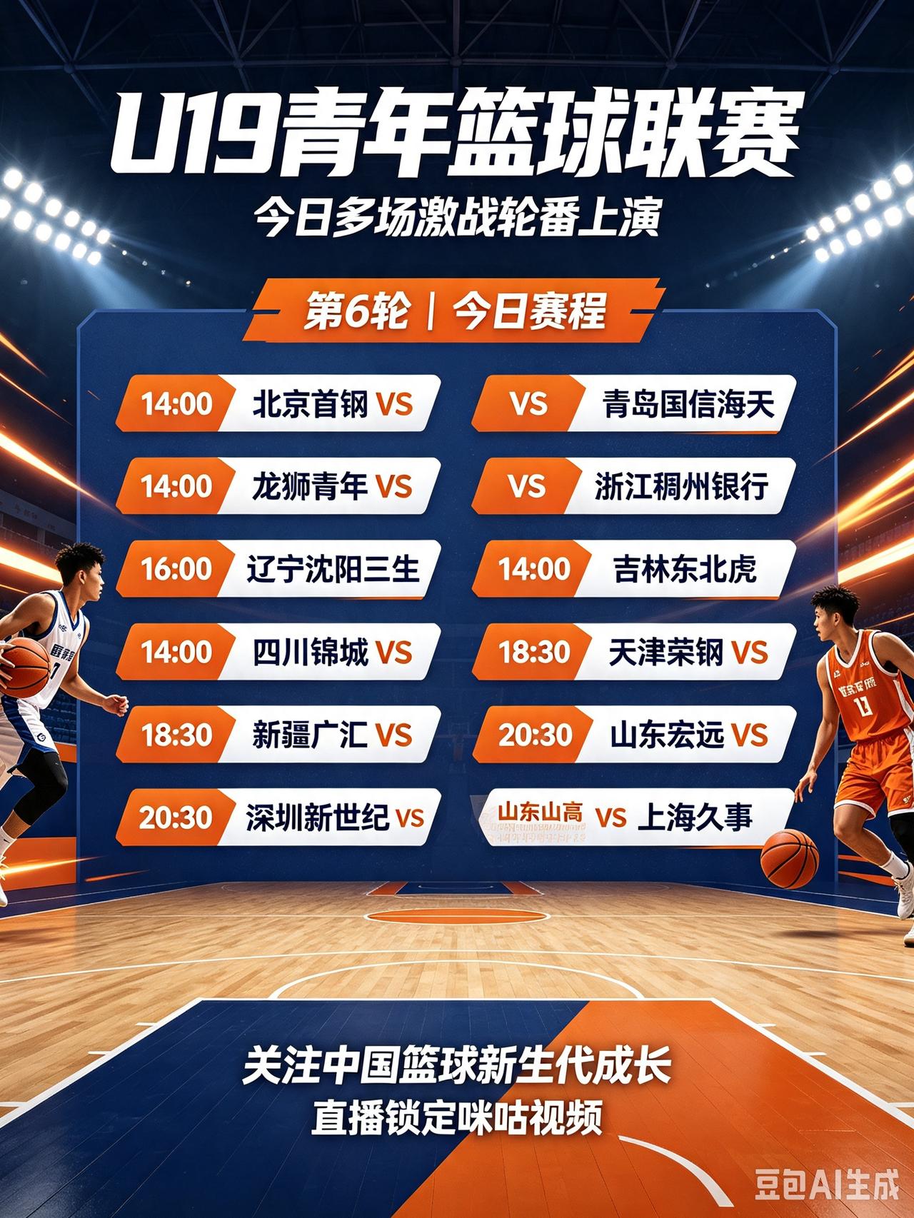 今日，U19青年联赛多场激战轮番上演！咪咕视频有直播！
   今日全国U19青年