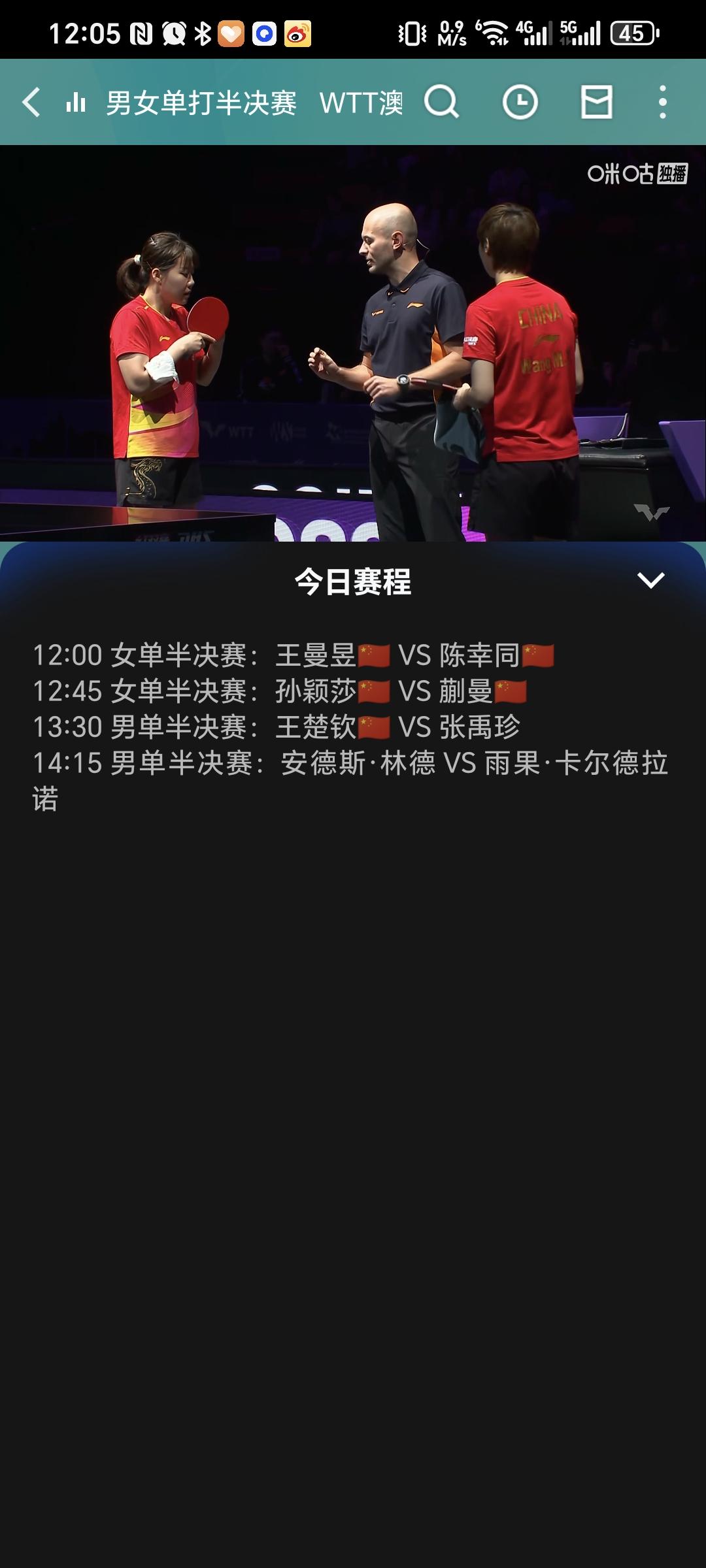 黑子们看看这个赛程表。男队青黄不接的现状，王楚钦独挑大梁真男人！为国争光的运动员