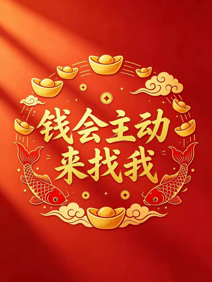 今天写下一句话：“钱会主动来找你。”送给正在看的你——认真生活，踏实做事。不比，