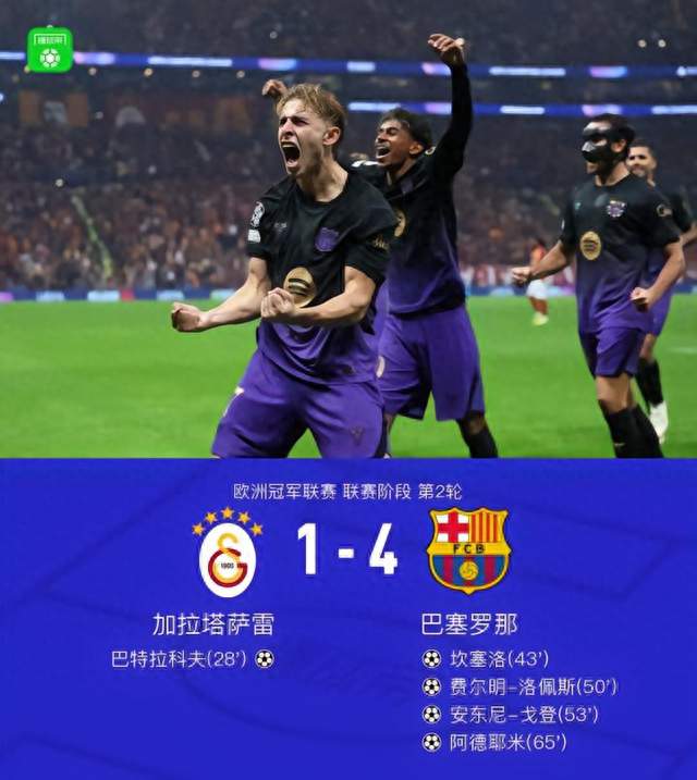 伊斯坦布尔逆风翻盘！巴萨 4-1 加拉塔萨雷，亚马尔两助攻封神