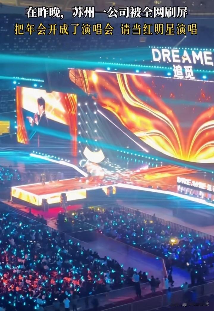 【年会的造势与走样】猛一看像是大型音乐会，似乎超过了央视和地方台的大型演唱会。L