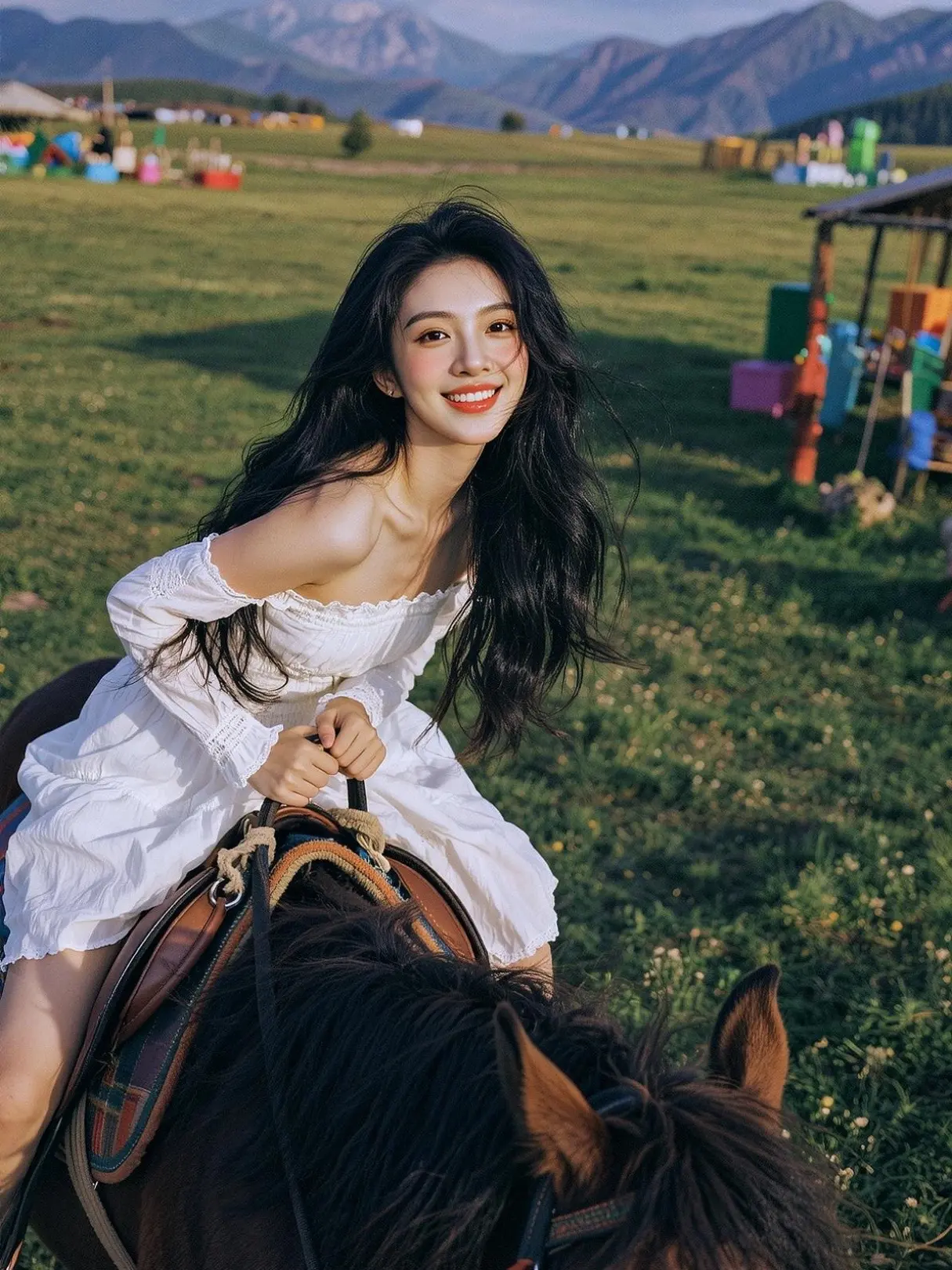 AI草原胶片照 ai创作 牧羊少女 玩法合伙人计划 随变一拍都很夯