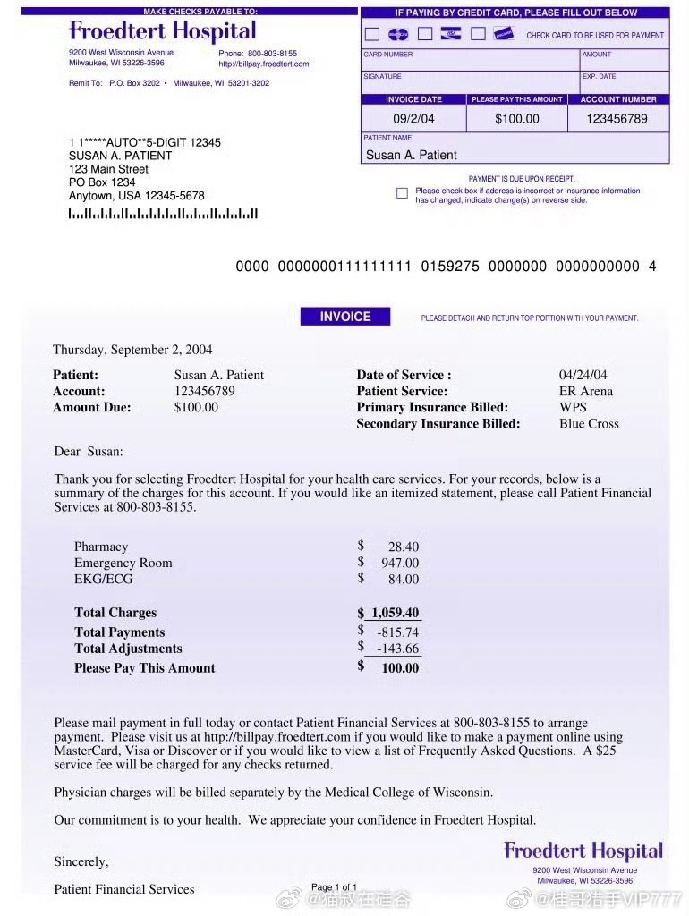 桂哥评：这难道不算欺诈美国老百姓吗？本来是3万3的账单，变成了19万5，太坑了。