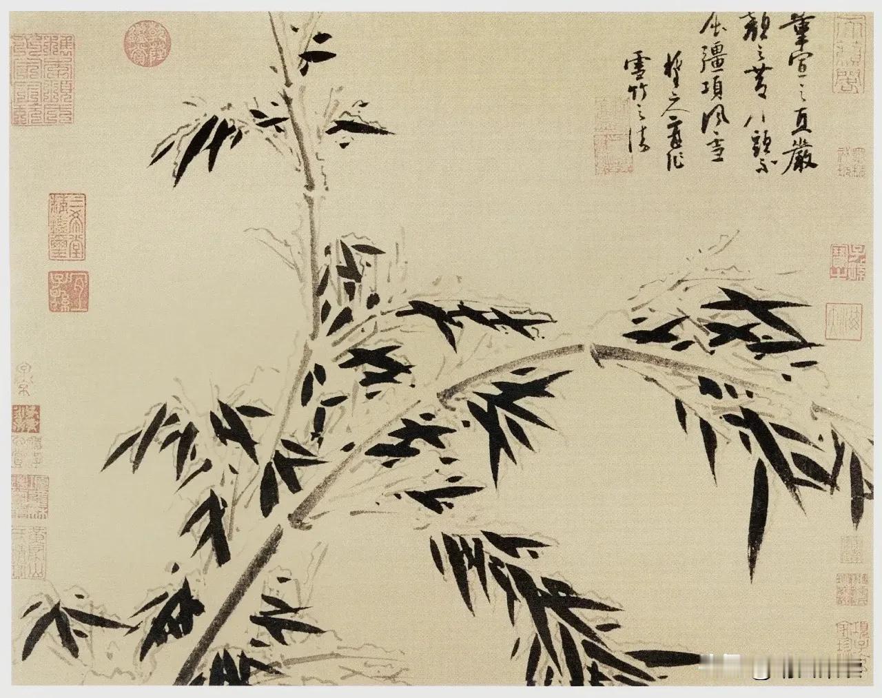 元｜吴镇：《墨竹》
#国画# #历代名家墨竹# #古今画藏#