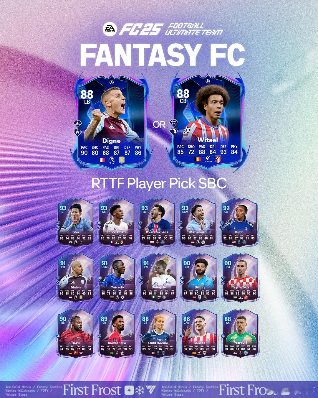 迪涅 & 维特塞尔的RTTF球员挑选SBC已上线。大家打算选择哪一个？ 