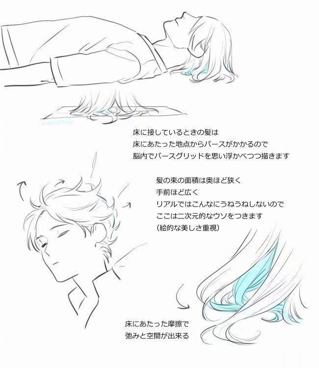 二次元的男生头发绘制参考分享 #漫画# ​​​