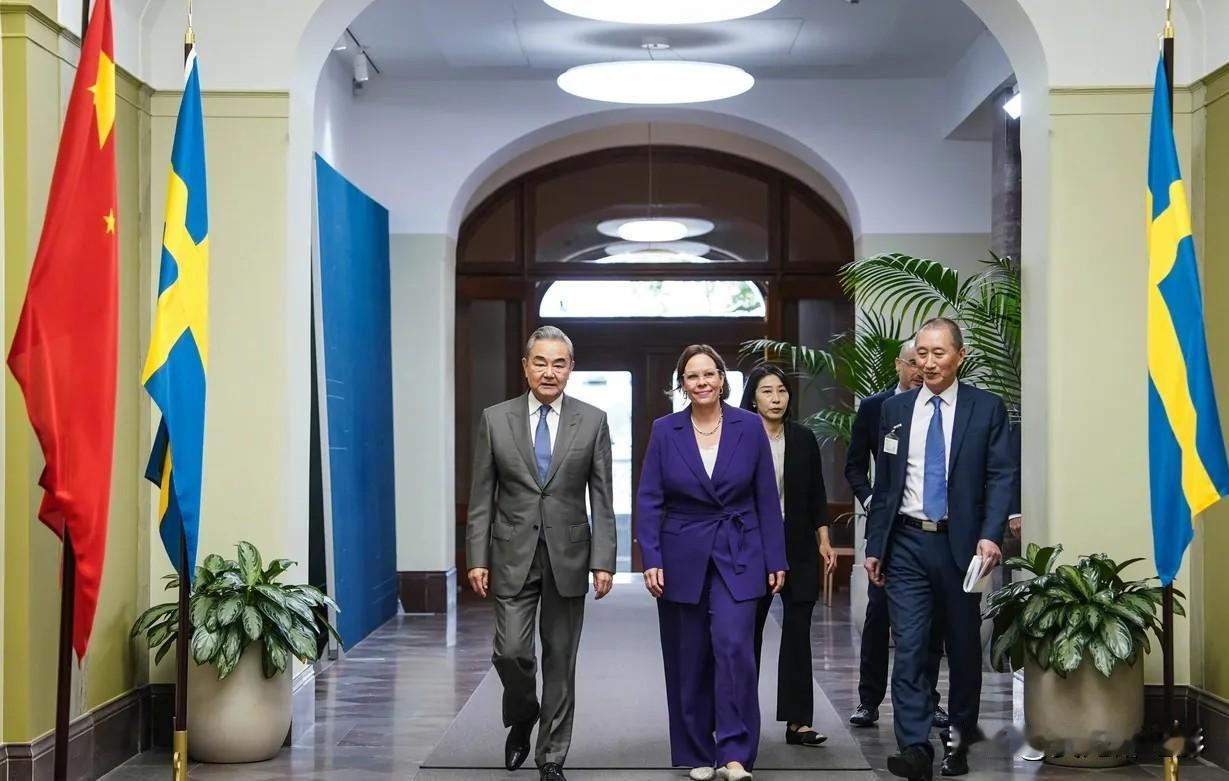 瑞典高规格接待中国。

当地时间7月4号，瑞典首相克里斯特松、外交大臣斯蒂纳加德