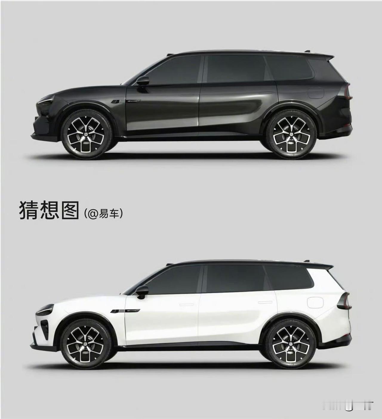 易车做的小米YU9增程SUV的假想图。

今天晚上，易车的官方社交账号放出来两张