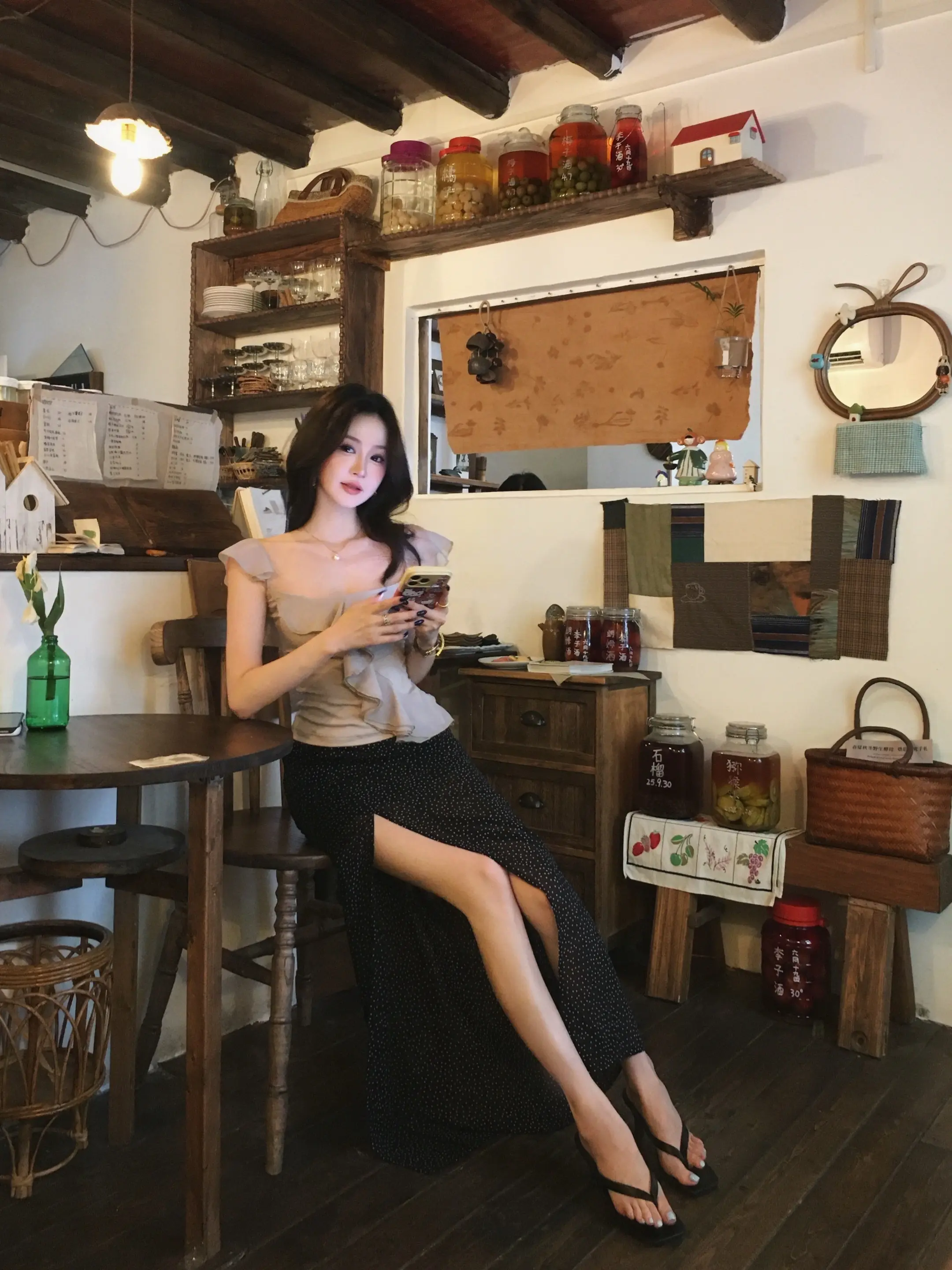 淡淡的抹茶香。