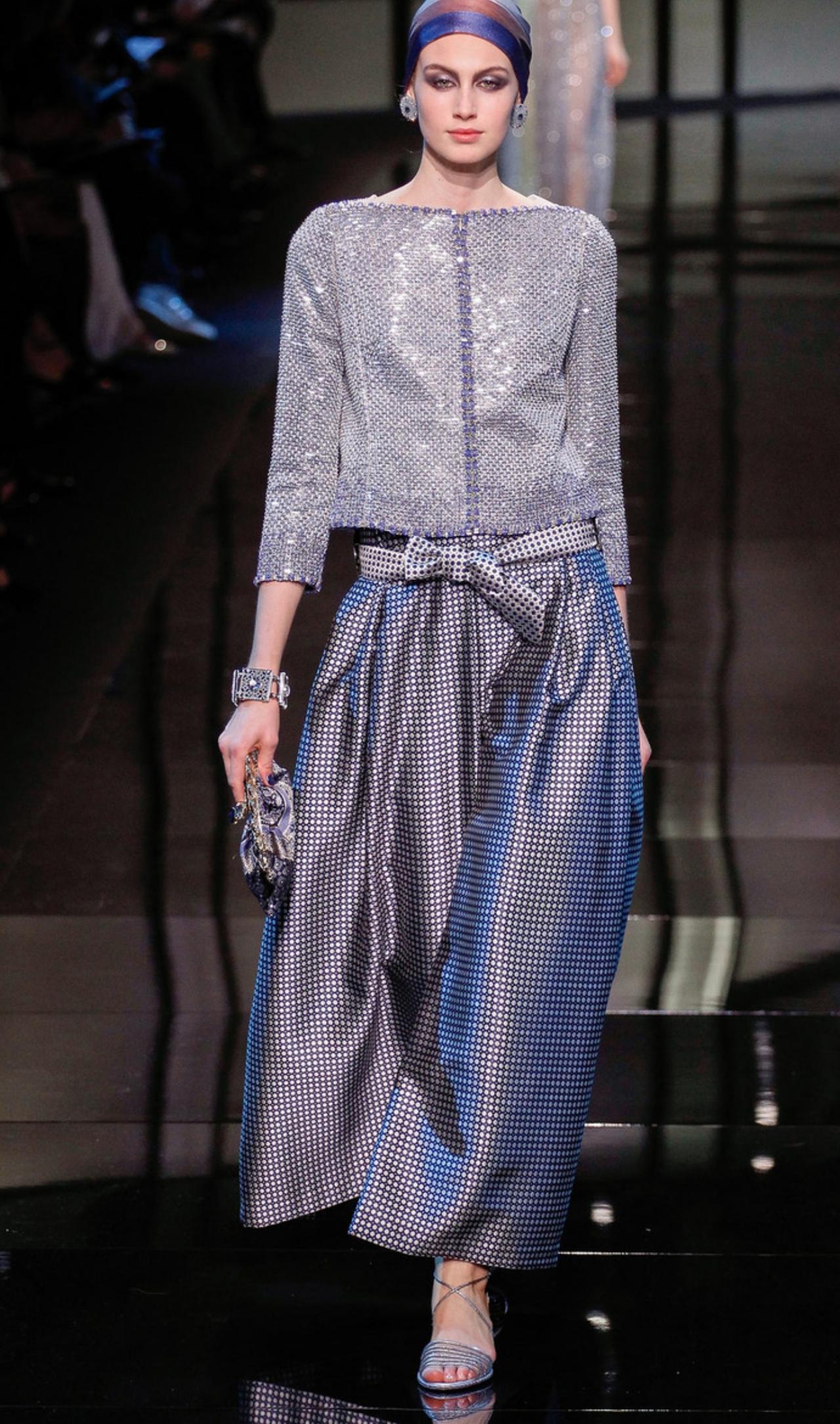 Giorgio Armani 2014春夏高级定制系列，在浓墨重彩之外，还留了一