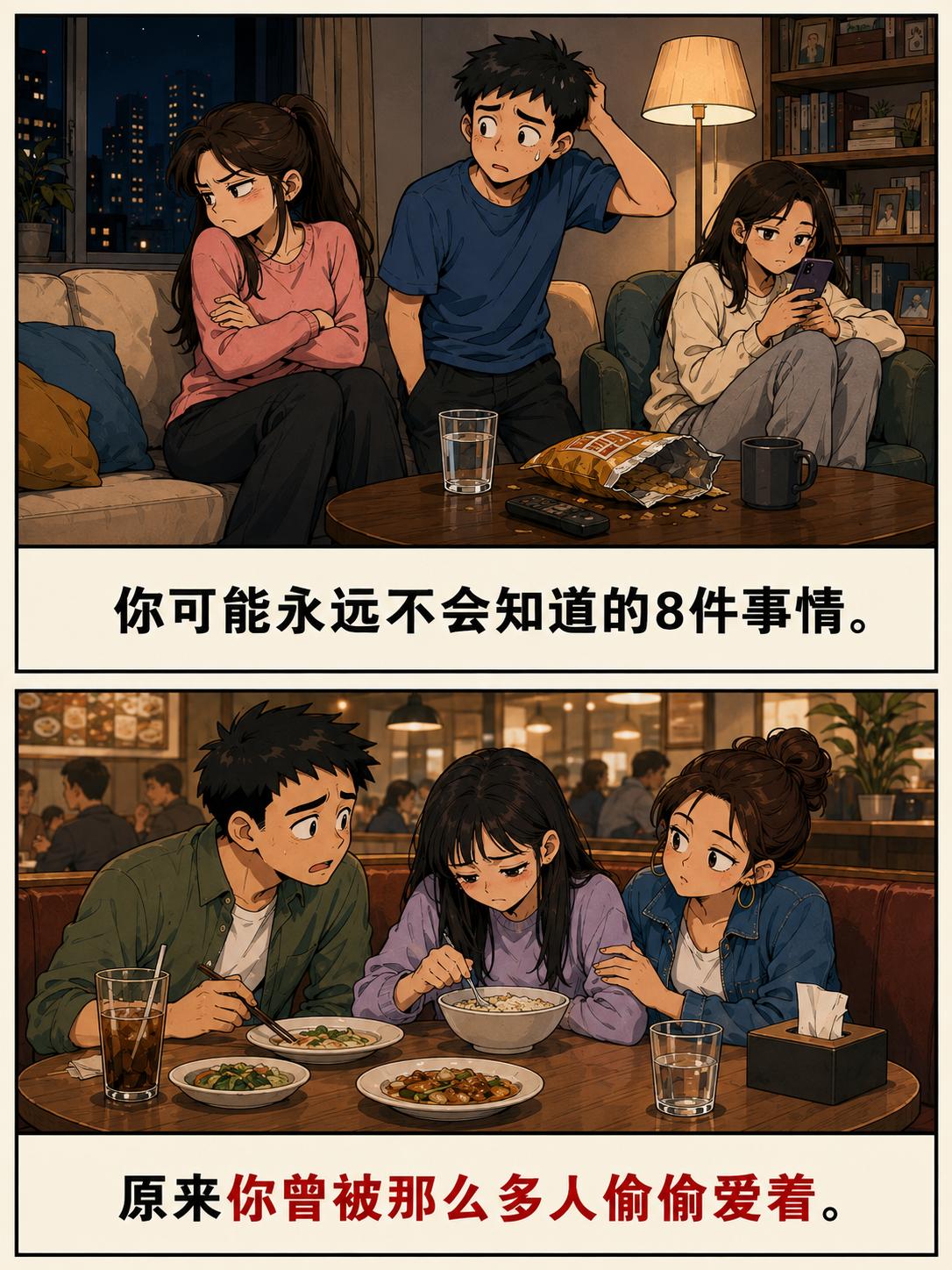 有人偷偷爱你，有人为你撑腰，有人因你撑下去，只是你不知道