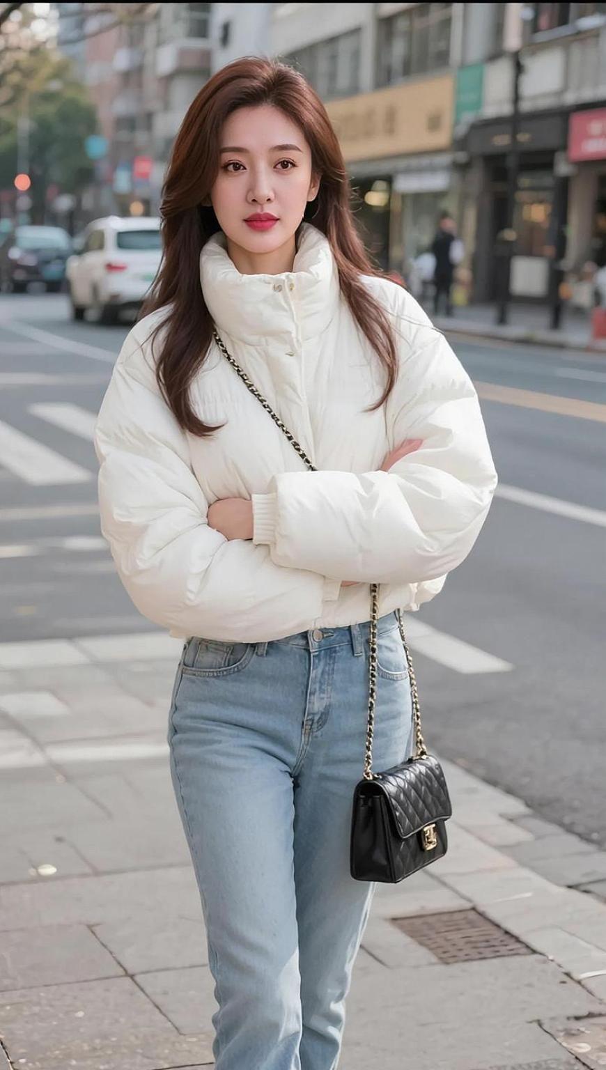 AI冬日街景照 抖音ai创作 时尚拍摄 穿搭穿搭 我的穿搭破烂分享