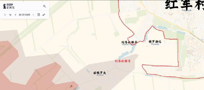 红军村一带，DS突然在兹维罗夫更新了一大片灰色区域，覆盖附近的废料堆，并指向特罗