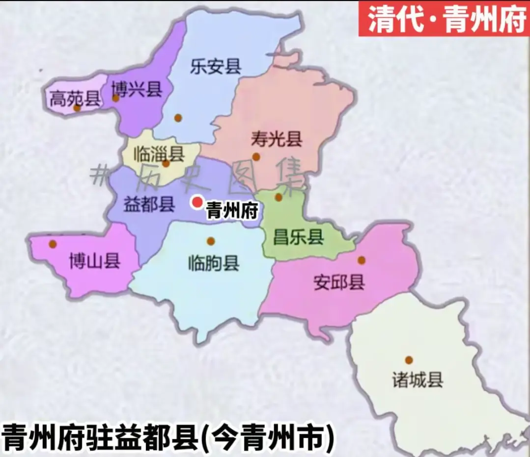 清代山东 东部 三府一州政区图
