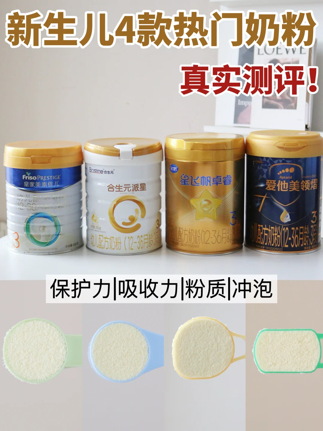 抄作业！新生儿4款热门奶粉真实测评！