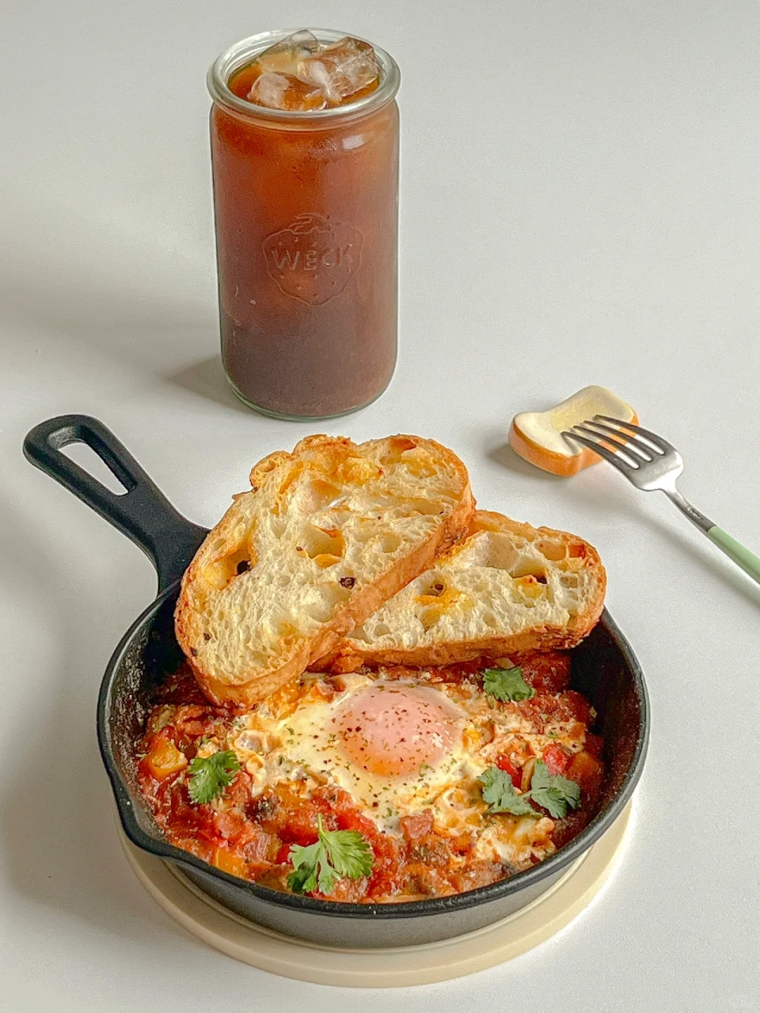 元气早餐｜快手低卡营养北非蛋🍳酸甜浓郁🍅