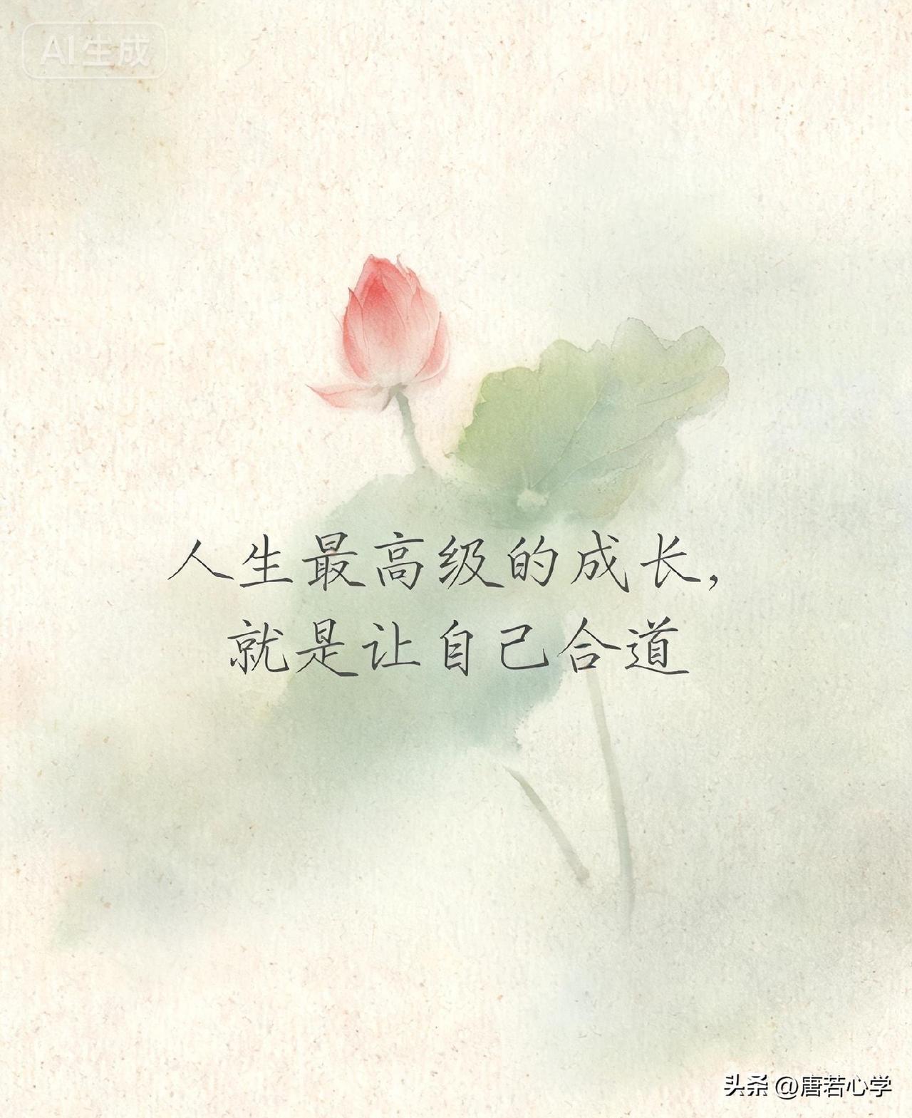 人生最高级的成长就是让自己合道。

老子说，“人法地，地法天，天法道，道法自然。