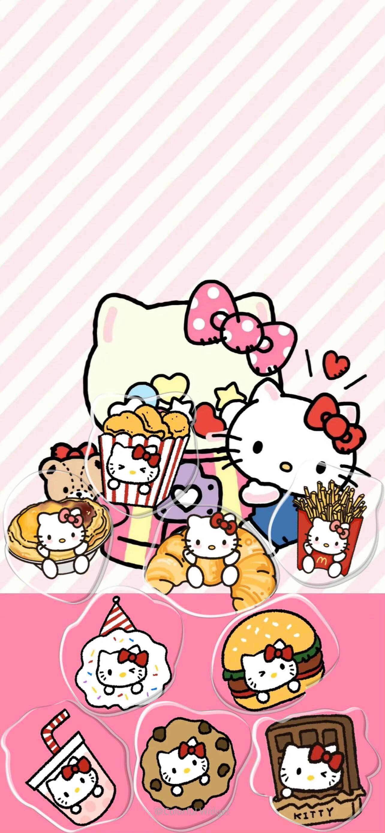 Kitty麦当劳壁纸！可爱壁纸 ｜凯蒂猫壁纸 ｜可爱聊天背景图 ｜甜妹壁纸 ｜少