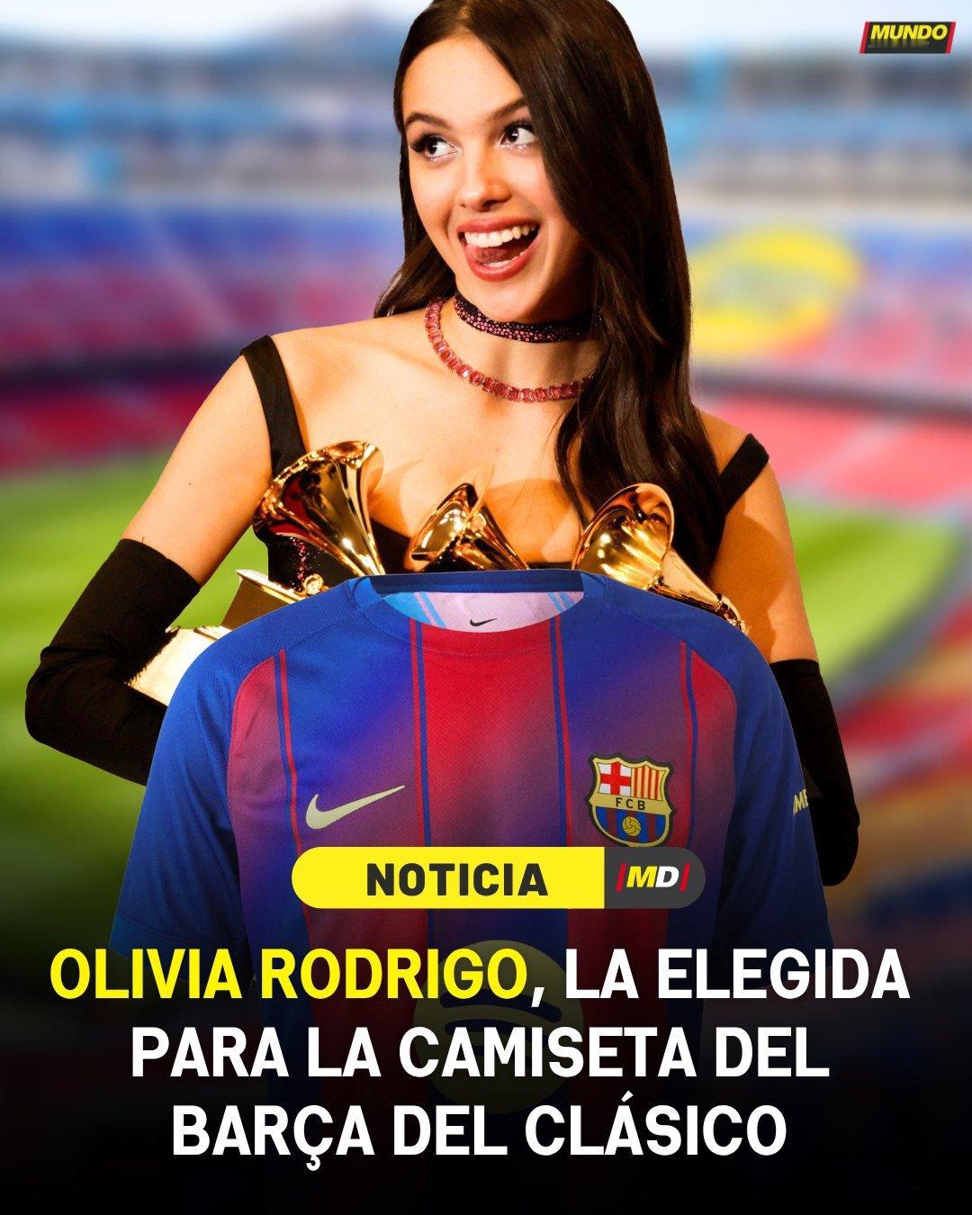 世体：美国歌手奥利维亚·罗德里戈的名字将出现在国家德比比赛的巴萨球衣上🚨❤️?