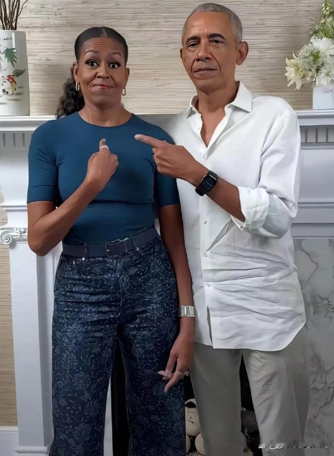 奥巴马和米歇尔的退休生活，很惬意。画面温馨