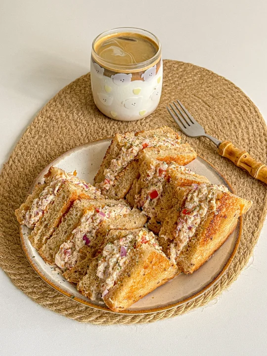 元气brunch🍳爆浆金枪鱼三明治🥪拿铁☕️