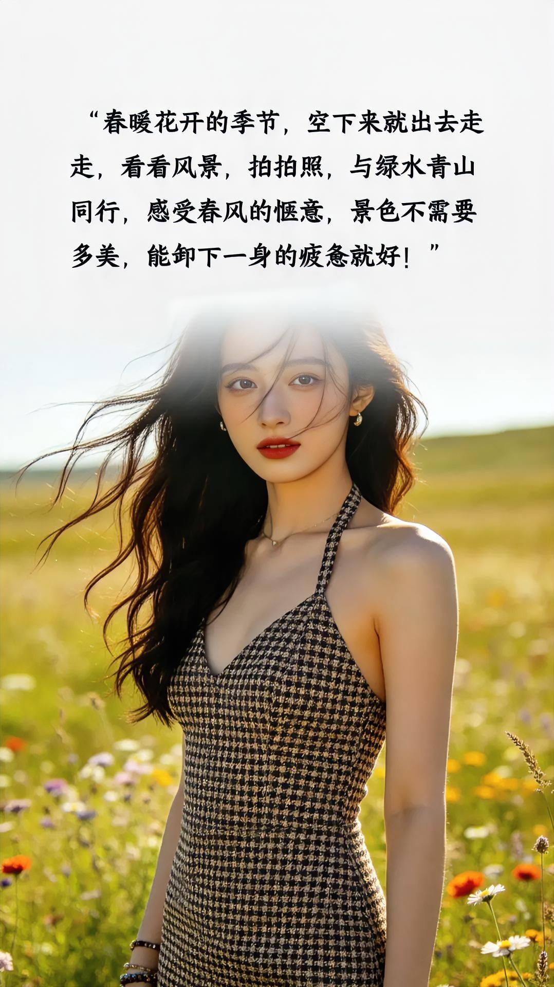 阳光灿烂的日子，春风送暖的天气，还不出去走走，更待何时！

日出而作是节奏，日落