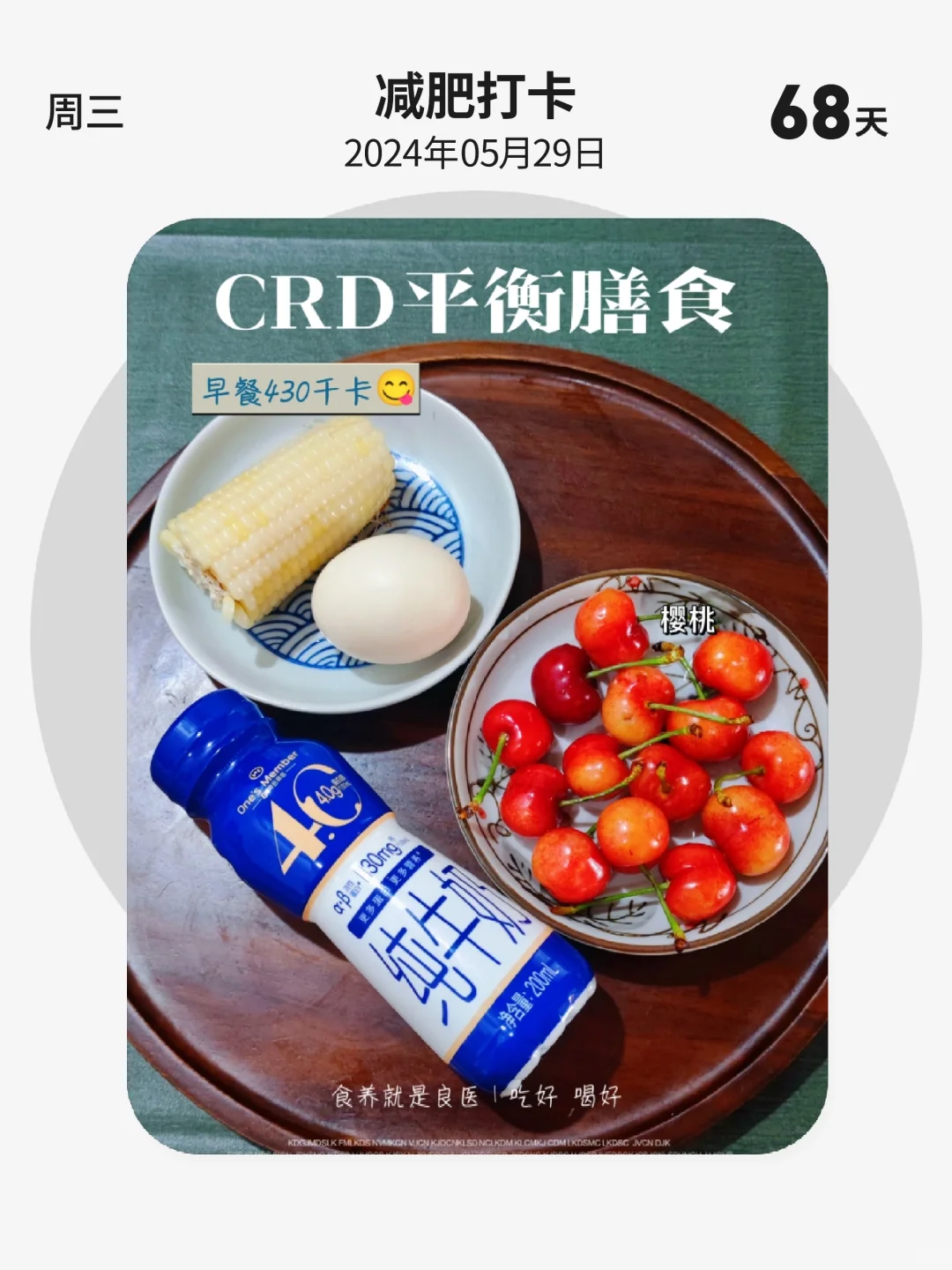 减肥打卡 | 第 68 天，CRD平衡膳食，早餐
