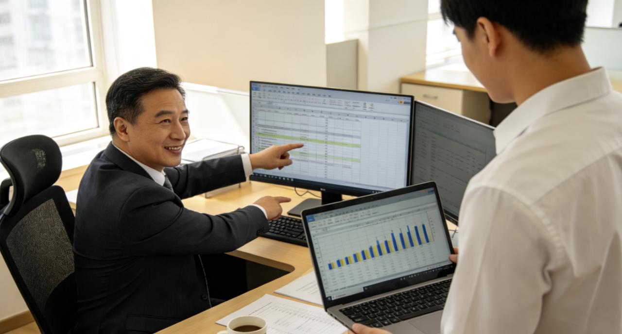 入职第一天，部门总监老张把新来的小陈叫进办公室。
“你简历上写着‘精通Excel