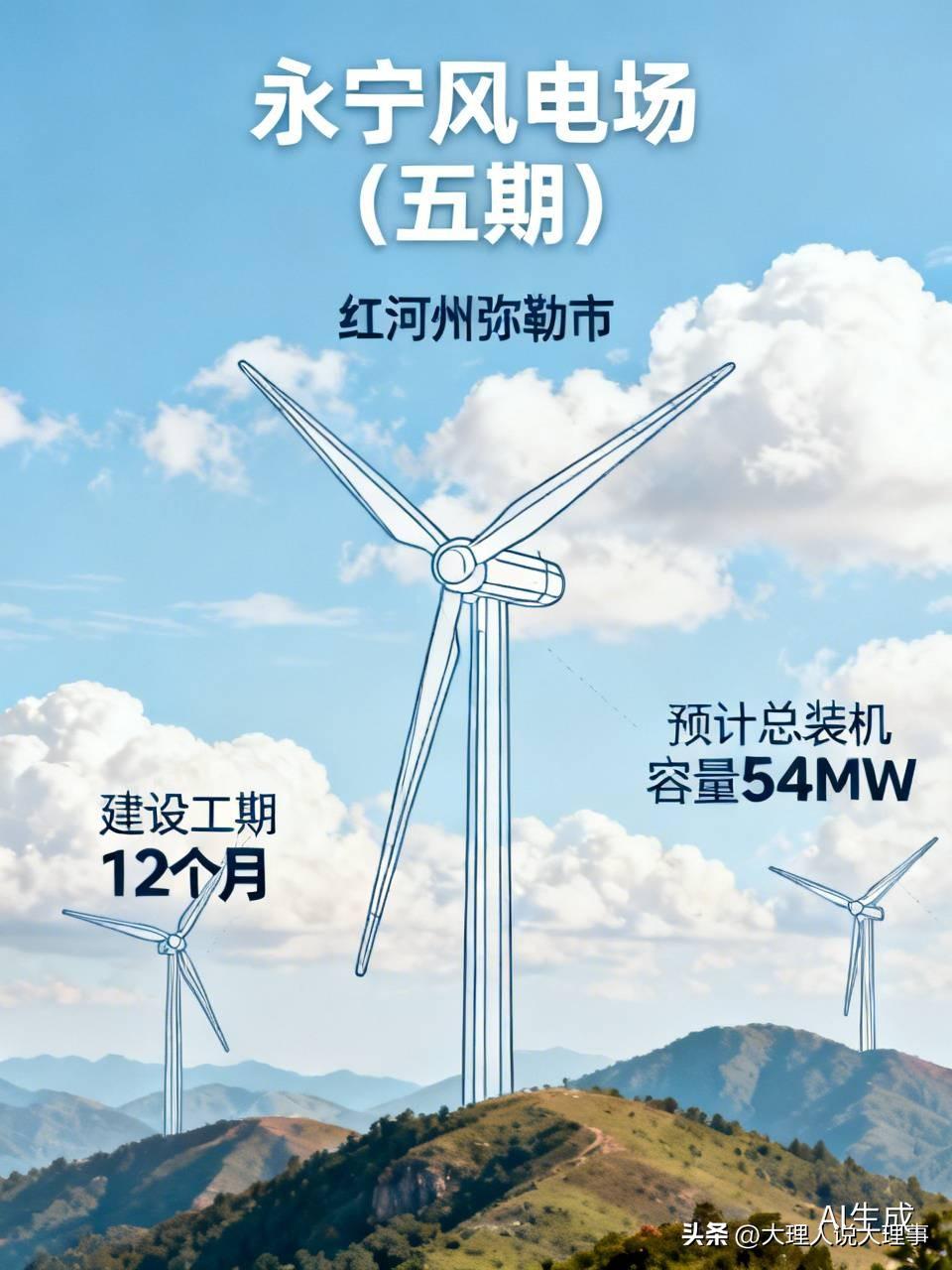 云南新能源建设又有大动作！
永宁风电场（五期）项目已列入《云南省2025年第二批
