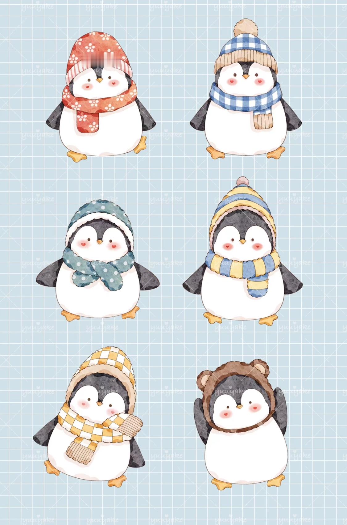 企鹅家族，33只小企鹅戴上暖暖的围巾帽子过冬啦！！🐧 #漫视界企划##二次元#