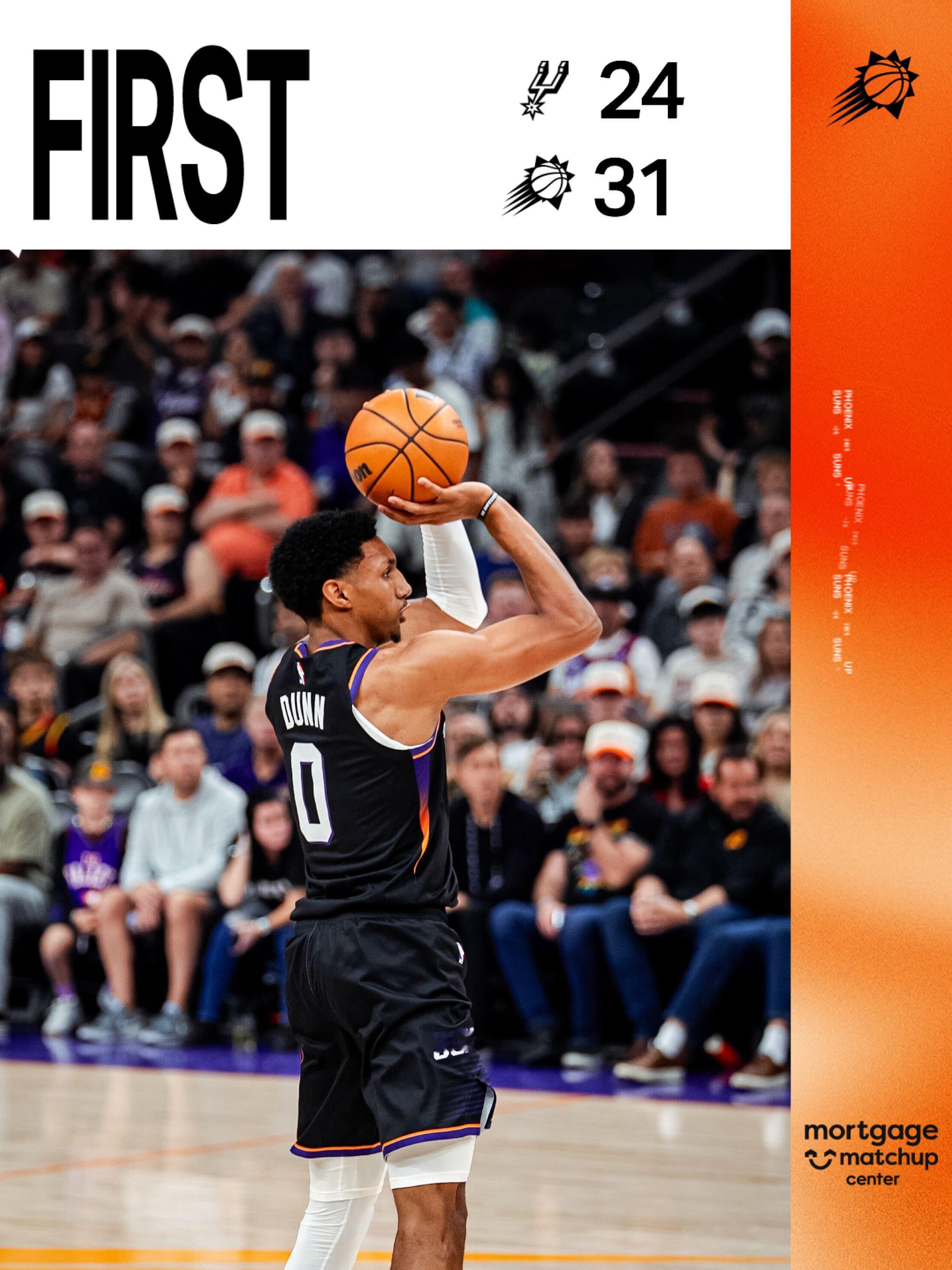 🔥第一节比赛结束！菲尼克斯太阳[超话] 丨旭日东升 丨马刺vs太阳 ​​​