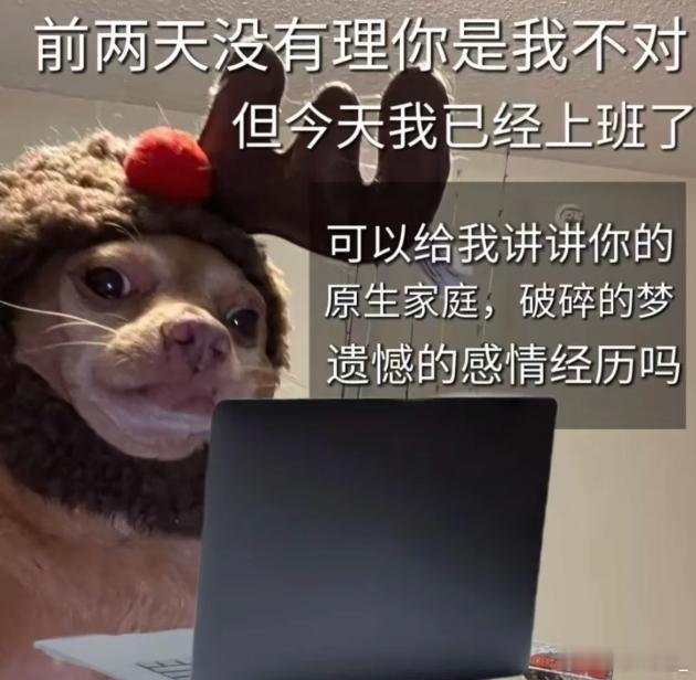 已在工位 消息秒回 上班的时候就算路过一条狗我也想聊两句，来个上班摸鱼搭子。没有