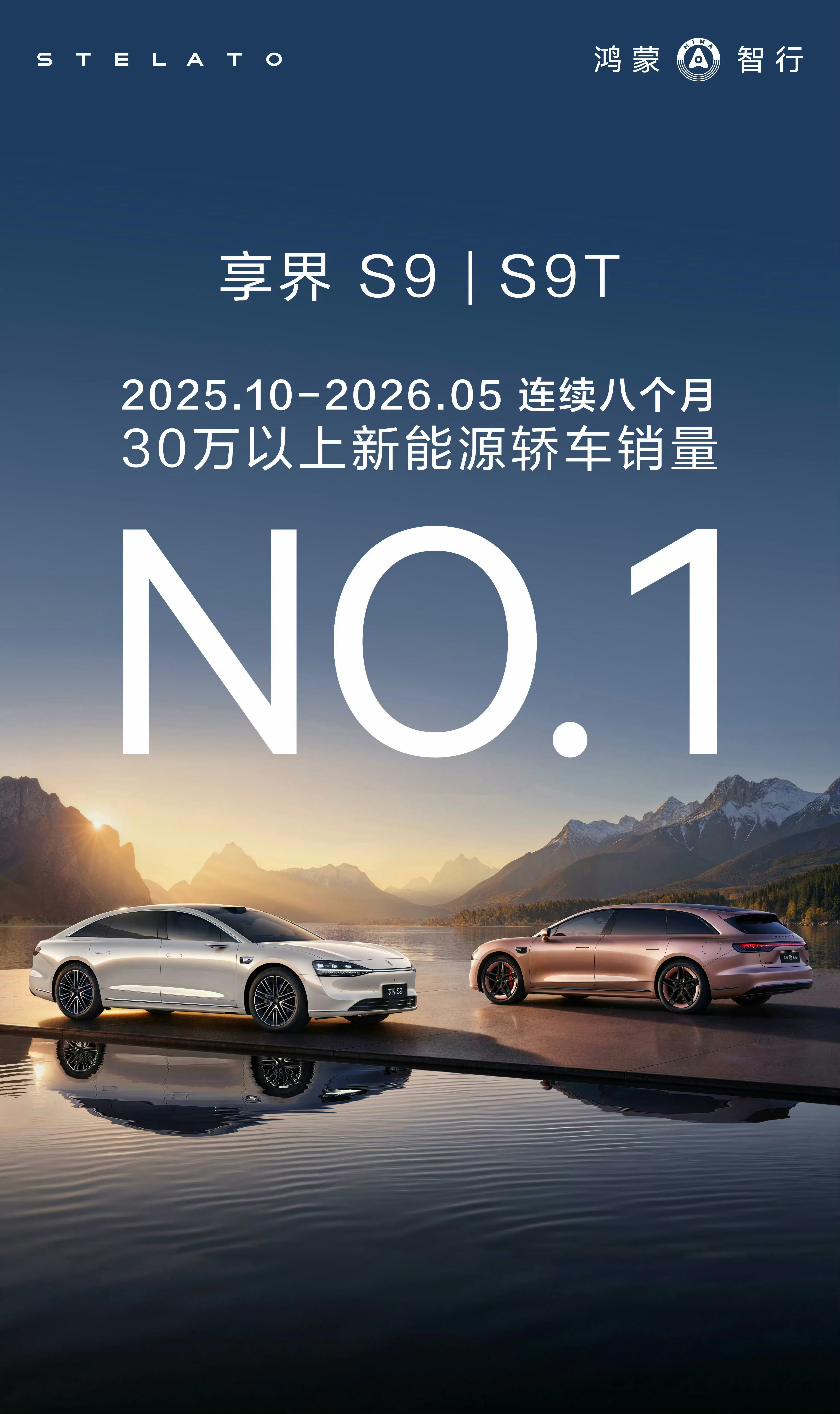 享界S9连续八个月30万以上新能源轿车销量第一豪华新能源轿车市场目前还是太小太小