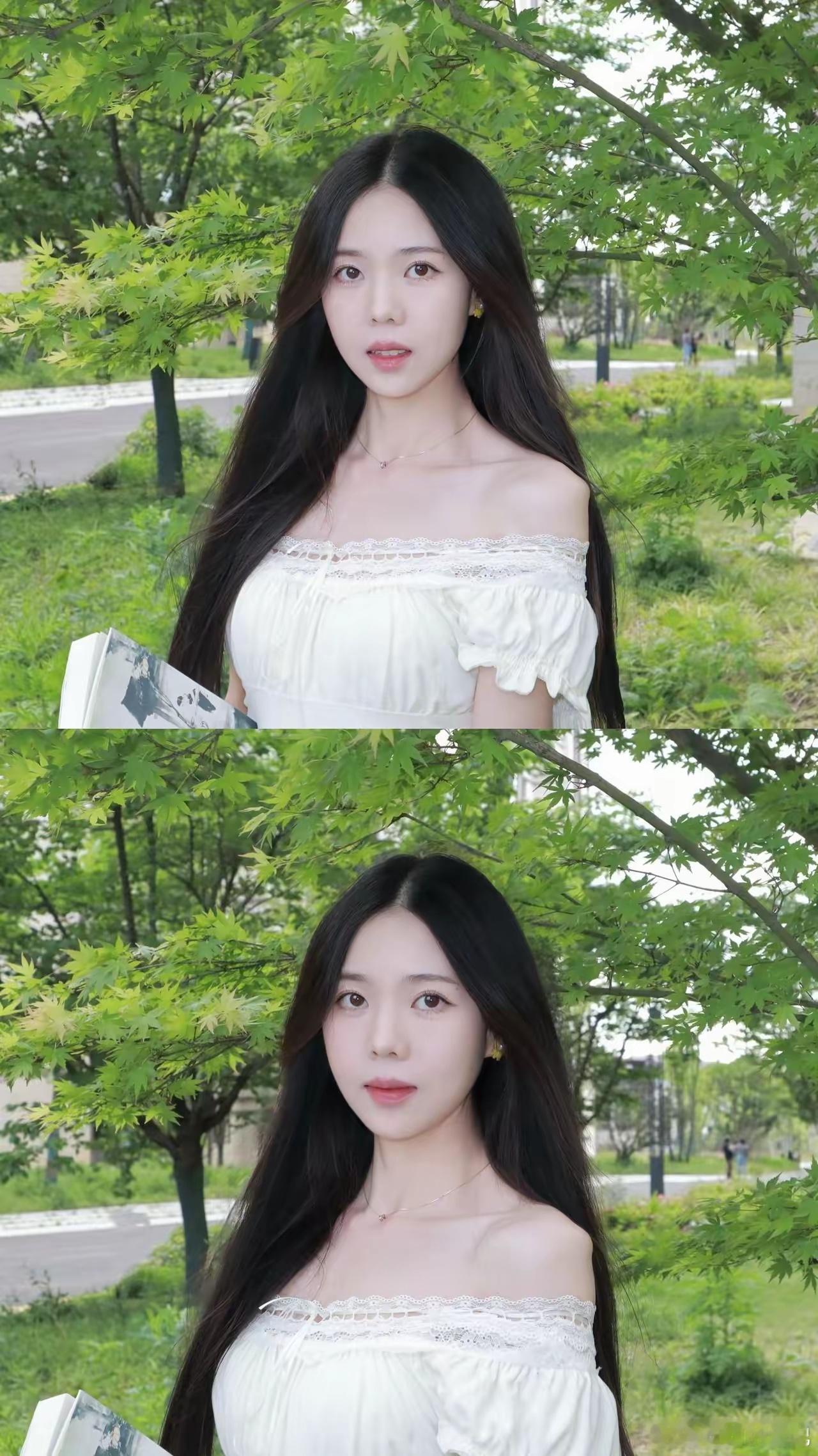 你的笑一尘不染的纯白。 