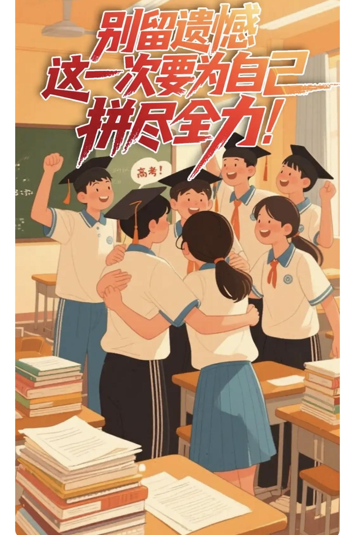 听说今年参加高考的都能上大学、如果是真的他们的梦想都实现了！祝贺祖国的接班人。